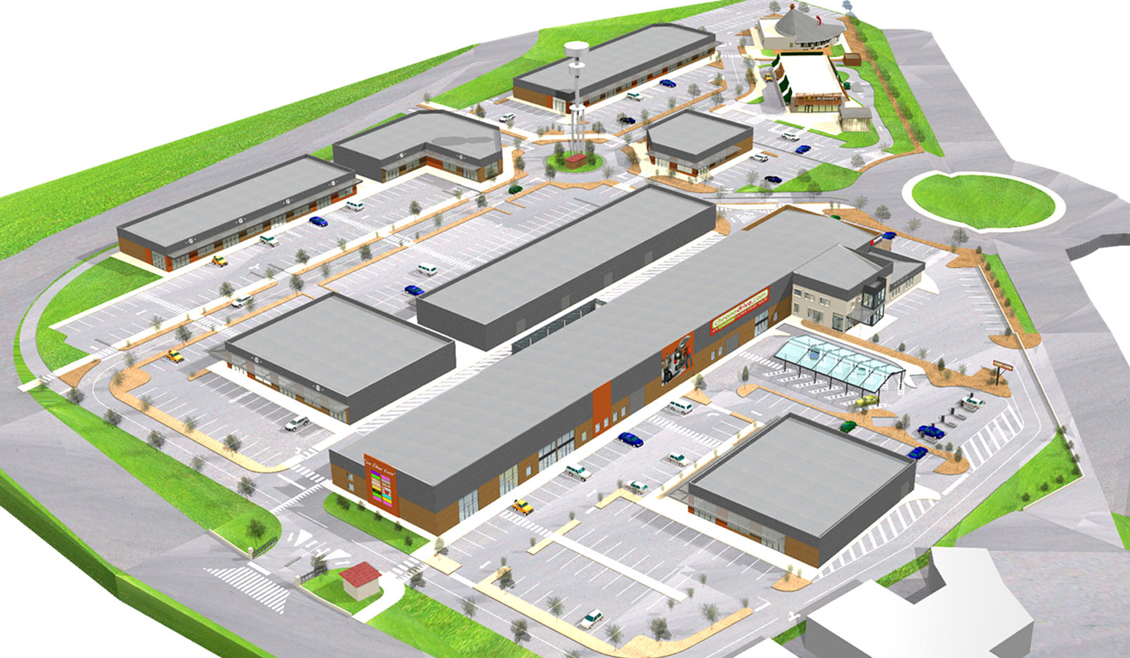 Aménagement d’une zone commerciale Vindry Architecture